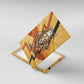 Pakhet Lion Head Canvas Wall Art with Claw Marks in Fiery Ancient Egyptian Motif