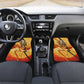 Pakhet Lion Head Car Mats with Claw Marks in Fiery Ancient Egyptian Motif