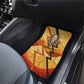Pakhet Lion Head Car Mats with Claw Marks in Fiery Ancient Egyptian Motif