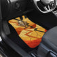 Pakhet Lion Head Car Mats with Claw Marks in Fiery Ancient Egyptian Motif