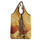 Pakhet Lion Head Grocery Bag with Claw Marks in Fiery Ancient Egyptian Motif