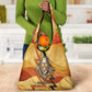 Pakhet Lion Head Grocery Bag with Claw Marks in Fiery Ancient Egyptian Motif