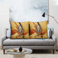 Pakhet Lion Head Pillow Cover with Claw Marks in Fiery Ancient Egyptian Motif
