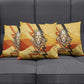 Pakhet Lion Head Pillow Cover with Claw Marks in Fiery Ancient Egyptian Motif