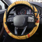 Pakhet Lion Head Steering Wheel Cover with Claw Marks in Fiery Ancient Egyptian Motif