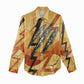 Pakhet Lion Head Women Casual Shirt with Claw Marks in Fiery Ancient Egyptian Motif