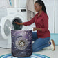 Pakhet Panther Laundry Basket with Cosmic Feline Eye on Starry Night River