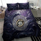 Pakhet Panther Bedding Set with Cosmic Feline Eye on Starry Night River