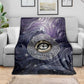 Pakhet Panther Blanket with Cosmic Feline Eye on Starry Night River