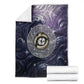 Pakhet Panther Blanket with Cosmic Feline Eye on Starry Night River