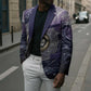 Pakhet Panther Blazer with Cosmic Feline Eye on Starry Night River