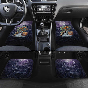 Pakhet Panther Car Mats with Cosmic Feline Eye on Starry Night River