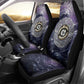 Pakhet Panther Car Seat Cover with Cosmic Feline Eye on Starry Night River