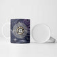 Pakhet Panther Ceramic Mug with Cosmic Feline Eye on Starry Night River