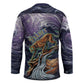 Pakhet Panther Hockey Jersey with Cosmic Feline Eye on Starry Night River