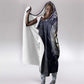 Pakhet Panther Hooded Blanket with Cosmic Feline Eye on Starry Night River