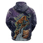 Pakhet Panther Hoodie with Cosmic Feline Eye on Starry Night River