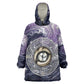 Pakhet Panther Kid Wearable Blanket Hoodie with Cosmic Feline Eye on Starry Night River