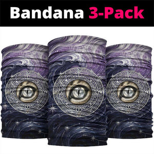 Pakhet Panther Neck Gaiter with Cosmic Feline Eye on Starry Night River