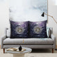 Pakhet Panther Pillow Cover with Cosmic Feline Eye on Starry Night River