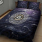 Pakhet Panther Quilt Bed Set with Cosmic Feline Eye on Starry Night River