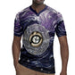 Pakhet Panther Rugby Jersey with Cosmic Feline Eye on Starry Night River
