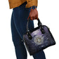 Pakhet Panther Shoulder Handbag with Cosmic Feline Eye on Starry Night River