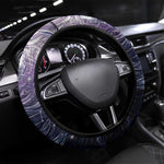 Pakhet Panther Steering Wheel Cover with Cosmic Feline Eye on Starry Night River