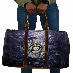Pakhet Panther Travel Bag with Cosmic Feline Eye on Starry Night River