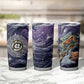 Pakhet Panther Tumbler Cup with Cosmic Feline Eye on Starry Night River