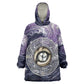 Pakhet Panther Wearable Blanket Hoodie with Cosmic Feline Eye on Starry Night River