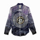 Pakhet Panther Women Casual Shirt with Cosmic Feline Eye on Starry Night River