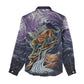 Pakhet Panther Women Casual Shirt with Cosmic Feline Eye on Starry Night River