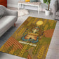 Renenutet  Golden Cobra Area Rug with Wheat Motif in Egyptian Agricultural Theme