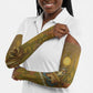 Renenutet  Golden Cobra Arm Sleeves with Wheat Motif in Egyptian Agricultural Theme