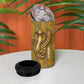 Renenutet  Golden Cobra 4 in 1 Can Cooler Tumbler with Wheat Motif in Egyptian Agricultural Theme