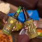 Renenutet  Golden Cobra 4 in 1 Can Cooler Tumbler with Wheat Motif in Egyptian Agricultural Theme