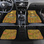 Renenutet  Golden Cobra Car Mats with Wheat Motif in Egyptian Agricultural Theme