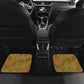 Renenutet  Golden Cobra Car Mats with Wheat Motif in Egyptian Agricultural Theme