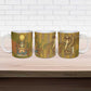 Renenutet  Golden Cobra Ceramic Mug with Wheat Motif in Egyptian Agricultural Theme