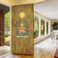 Renenutet  Golden Cobra Door Cover with Wheat Motif in Egyptian Agricultural Theme