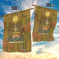Renenutet  Golden Cobra Garden Flag with Wheat Motif in Egyptian Agricultural Theme