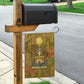 Renenutet  Golden Cobra Garden Flag with Wheat Motif in Egyptian Agricultural Theme