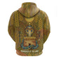 Renenutet  Golden Cobra Hoodie with Wheat Motif in Egyptian Agricultural Theme
