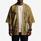 Renenutet  Golden Cobra Kimono with Wheat Motif in Egyptian Agricultural Theme