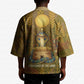 Renenutet  Golden Cobra Kimono with Wheat Motif in Egyptian Agricultural Theme