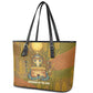 Renenutet  Golden Cobra Leather Tote Bag with Wheat Motif in Egyptian Agricultural Theme