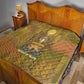 Renenutet  Golden Cobra Quilt with Wheat Motif in Egyptian Agricultural Theme