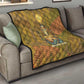 Renenutet  Golden Cobra Quilt with Wheat Motif in Egyptian Agricultural Theme