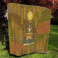 Renenutet  Golden Cobra Quilt with Wheat Motif in Egyptian Agricultural Theme